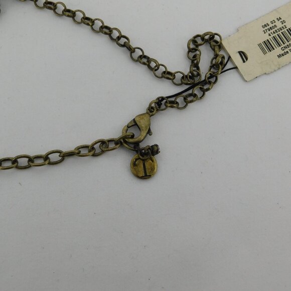 Talbots Red Clear Rhinestone Crystal Acrylic Bead Statement Bib Necklace New Tag - Picture 5 of 7